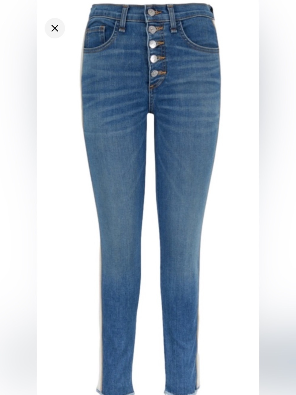 Veronica Beard High-Rise Button-Fly Skinny Jeans - Blue size 27